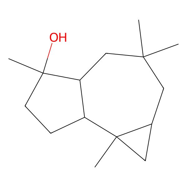 2D Structure of (1aS,4aS,5S,7aR,7bR)-3,3,5,7b-tetramethyl-1,1a,2,4,4a,6,7,7a-octahydrocyclopropa[e]azulen-5-ol