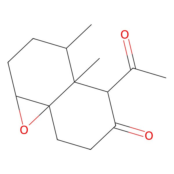2D Structure of (1aS,4S,4aS,5S,8aR)-5-acetyl-4,4a-dimethyl-2,3,4,5,7,8-hexahydro-1aH-naphtho[1,8a-b]oxiren-6-one