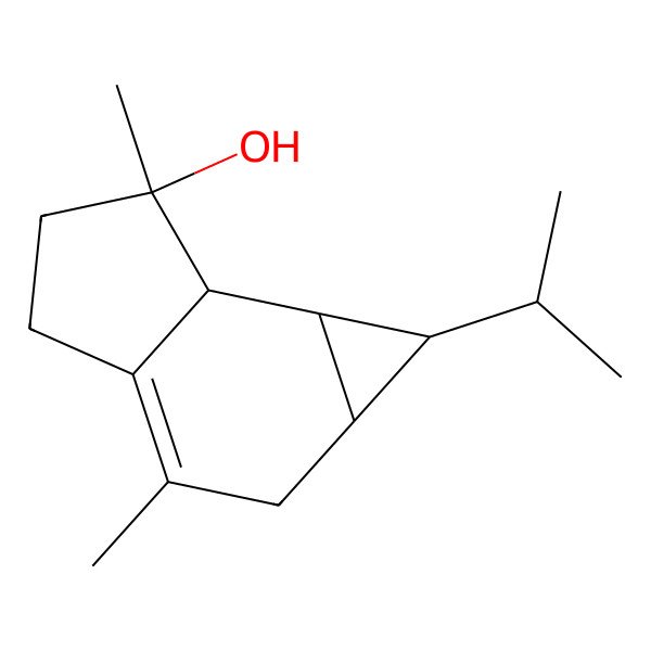2D Structure of (1aS,6bS)-3,6-dimethyl-1-propan-2-yl-1a,2,4,5,6a,6b-hexahydro-1H-cyclopropa[g]inden-6-ol