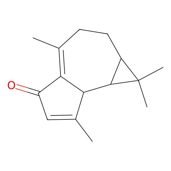 2D Structure of (1aS,7aS,7bS)-1,1,4,7-tetramethyl-2,3,7a,7b-tetrahydro-1aH-cyclopropa[e]azulen-5-one