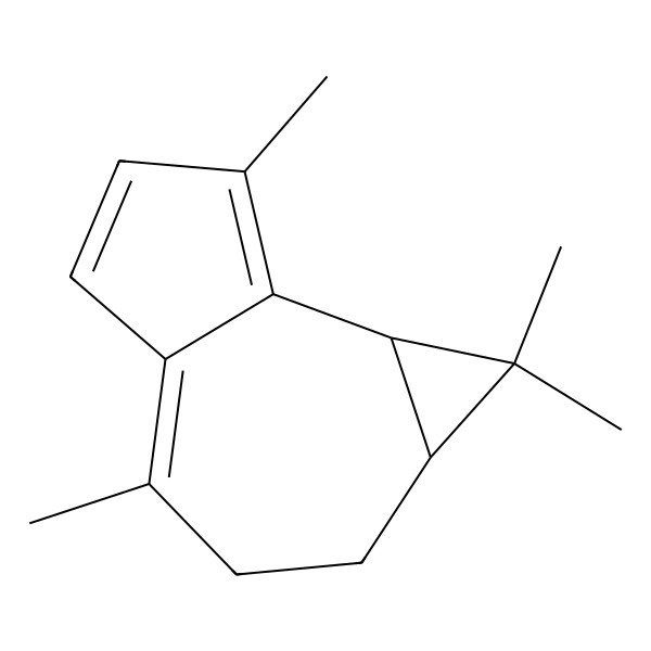2D Structure of (1aS,7bS)-1,1,4,7-tetramethyl-1a,2,3,7b-tetrahydrocyclopropa[e]azulene