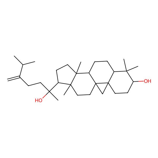 2D Structure of (1S,3R,6S,8R,11R,12S,15S,16R)-15-[(2S)-2-hydroxy-6-methyl-5-methylideneheptan-2-yl]-7,7,12,16-tetramethylpentacyclo[9.7.0.01,3.03,8.012,16]octadecan-6-ol