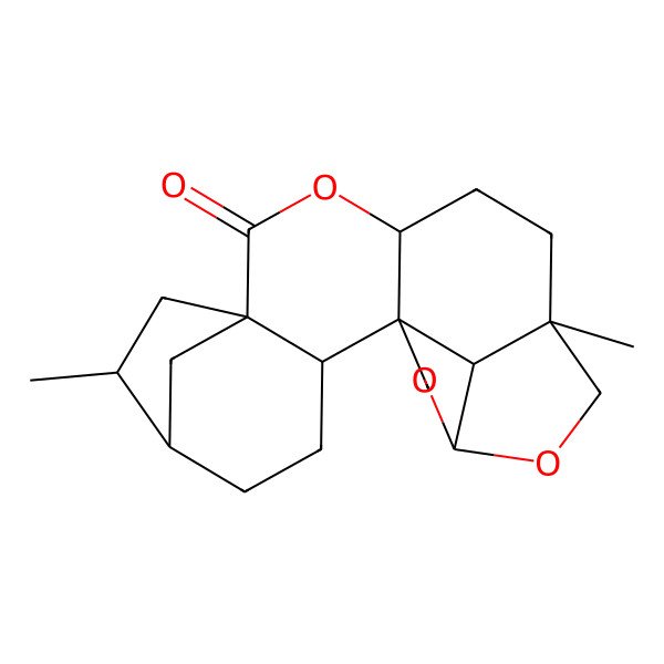 2D Structure of (1S,2S,5R,6R,8S,11S,14R,17S,20R)-6,14-dimethyl-10,16,18-trioxahexacyclo[12.5.1.15,8.01,11.02,8.017,20]henicosan-9-one