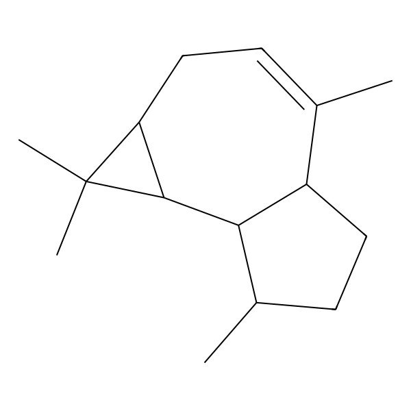 2D Structure of (1beta,4alpha,5beta,6alpha,7alpha)-9-Aromadendrene