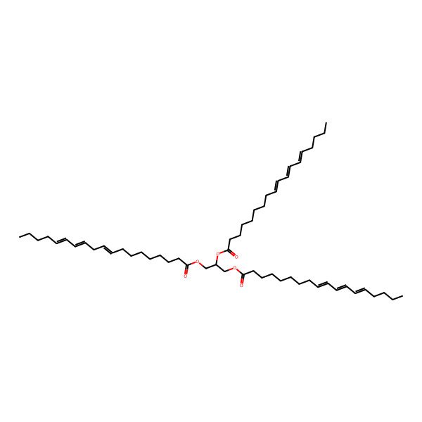 2D Structure of [(2R)-2,3-bis[[(9Z,11E,13Z)-octadeca-9,11,13-trienoyl]oxy]propyl] (9Z,12Z,14E)-nonadeca-9,12,14-trienoate