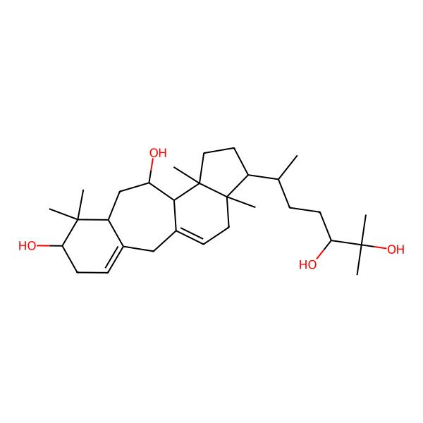 2D Structure of 15-(5,6-Dihydroxy-6-methylheptan-2-yl)-7,7,12,16-tetramethyltetracyclo[9.7.0.03,8.012,16]octadeca-1(18),3-diene-6,10-diol
