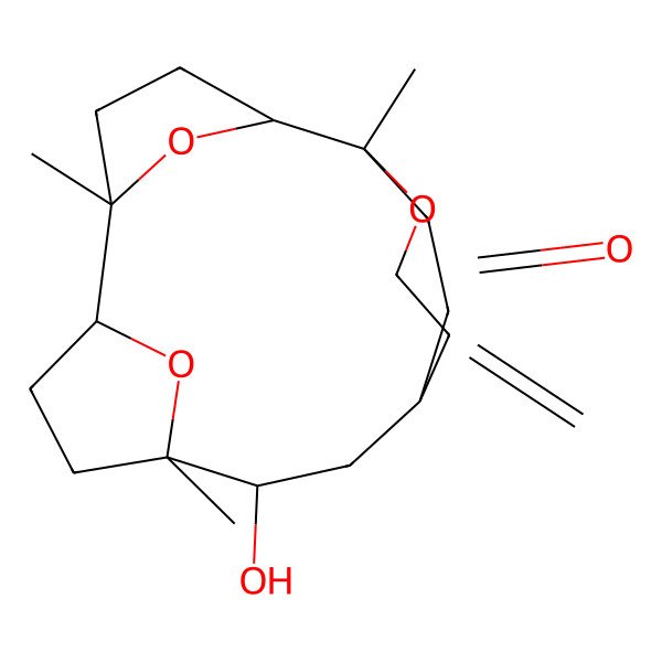 2D Structure of (1S,2R,5S,6R,9S,10R,12S)-10-hydroxy-1,5,9-trimethyl-13-methylidene-15,18,19-trioxatetracyclo[10.3.2.12,5.16,9]nonadecan-14-one