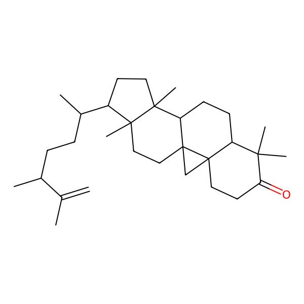 2D Structure of (1S,3R,12S,15R,16R)-15-[(5S)-5,6-dimethylhept-6-en-2-yl]-7,7,12,16-tetramethylpentacyclo[9.7.0.01,3.03,8.012,16]octadecan-6-one
