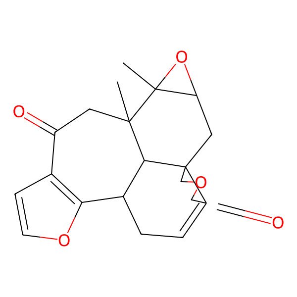 2D Structure of (1R,2R,4S,6S,13R,21S)-1,2-dimethyl-3,8,15-trioxahexacyclo[11.7.1.02,4.06,10.06,21.014,18]henicosa-10,14(18),16-triene-9,19-dione