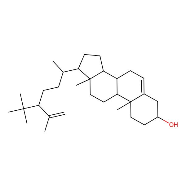 2D Structure of 17-(5-tert-butyl-6-methylhept-6-en-2-yl)-10,13-dimethyl-2,3,4,7,8,9,11,12,14,15,16,17-dodecahydro-1H-cyclopenta[a]phenanthren-3-ol