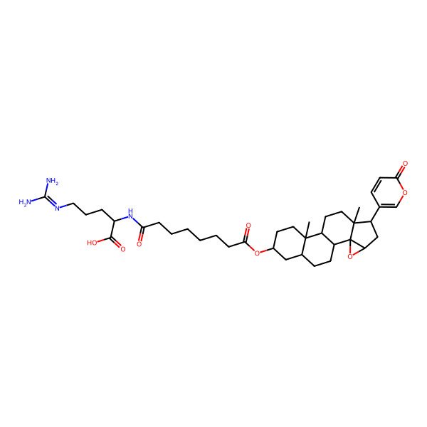 2D Structure of resibufogenin-3-O-suberate-arginine