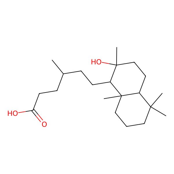 2D Structure of (4R)-6-[(1R,2R,4aS,8aS)-2-hydroxy-2,5,5,8a-tetramethyl-3,4,4a,6,7,8-hexahydro-1H-naphthalen-1-yl]-4-methylhexanoic acid