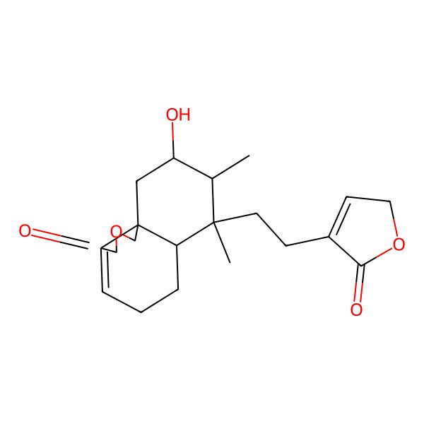2D Structure of (6aR,7R,8S,9R,10aS)-9-hydroxy-7,8-dimethyl-7-[2-(5-oxo-2H-furan-4-yl)ethyl]-5,6,6a,8,9,10-hexahydro-1H-benzo[d][2]benzofuran-3-one