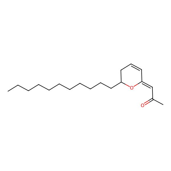 2D Structure of (1E)-1-(2-undecyl-2,3-dihydropyran-6-ylidene)propan-2-one