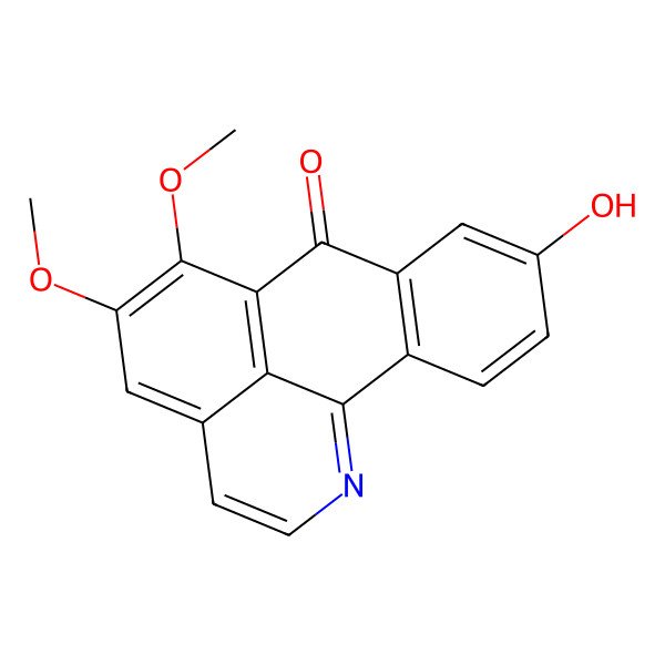 2D Structure of 5-Hydroxy-10,11-dimethoxy-16-azatetracyclo[7.7.1.02,7.013,17]heptadeca-1(16),2(7),3,5,9(17),10,12,14-octaen-8-one