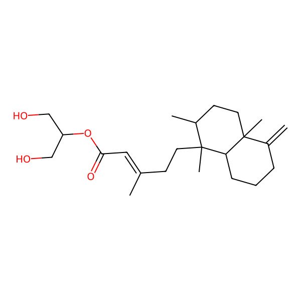 2D Structure of 1,3-dihydroxypropan-2-yl 5-(1,2,4a-trimethyl-5-methylidene-3,4,6,7,8,8a-hexahydro-2H-naphthalen-1-yl)-3-methylpent-2-enoate