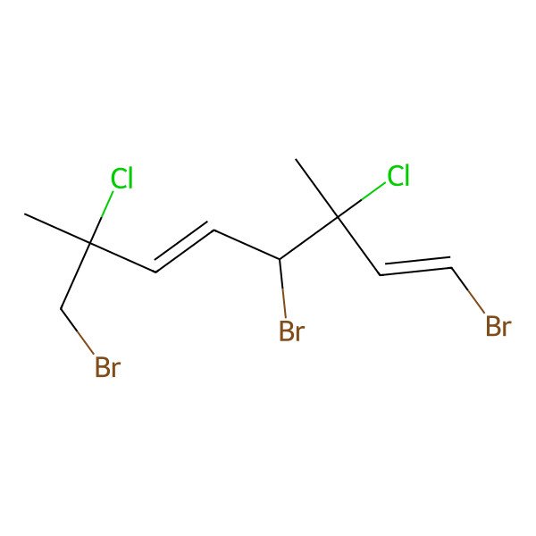 2D Structure of (1E,3R,4S,5E)-1,4,8-tribromo-3,7-dichloro-3,7-dimethylocta-1,5-diene