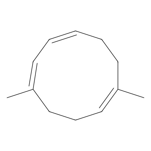 2D Structure of (1E,3Z,7E)-1,7-dimethylcyclodeca-1,3,7-triene