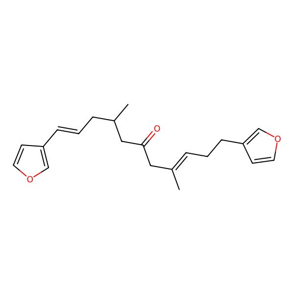 2D Structure of (1E,4S,8E)-1,11-bis(furan-3-yl)-4,8-dimethylundeca-1,8-dien-6-one
