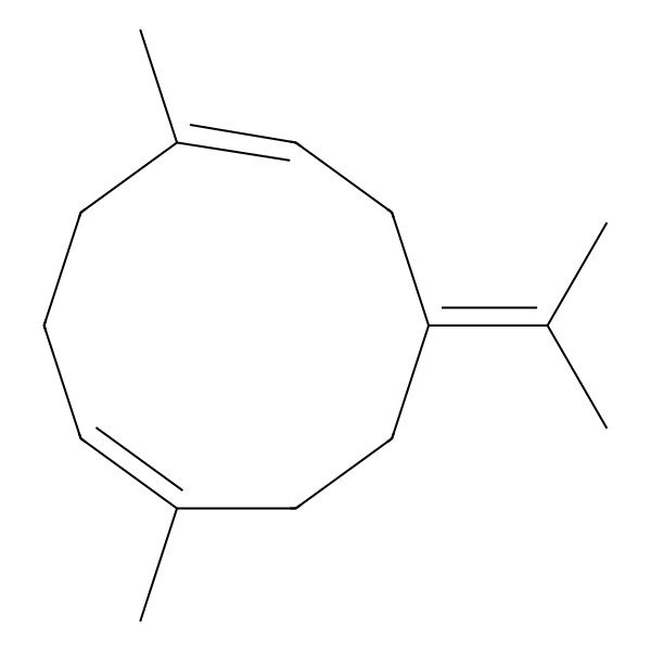 2D Structure of (1E,4Z)-germacrene B