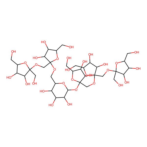 2D Structure of (2R,3S,4S,5R,6R)-2-[[(2R,3S,4S,5R)-2-[[(2R,3S,4S,5R)-3,4-dihydroxy-2,5-bis(hydroxymethyl)oxolan-2-yl]oxymethyl]-3,4-dihydroxy-5-(hydroxymethyl)oxolan-2-yl]oxymethyl]-6-[(2S,3S,4S,5R)-2-[[(2R,3S,4S,5R)-2-[[(2R,3S,4S,5R)-3,4-dihydroxy-2,5-bis(hydroxymethyl)oxolan-2-yl]oxymethyl]-3,4-dihydroxy-5-(hydroxymethyl)oxolan-2-yl]oxymethyl]-3,4-dihydroxy-5-(hydroxymethyl)oxolan-2-yl]oxyoxane-3,4,5-triol