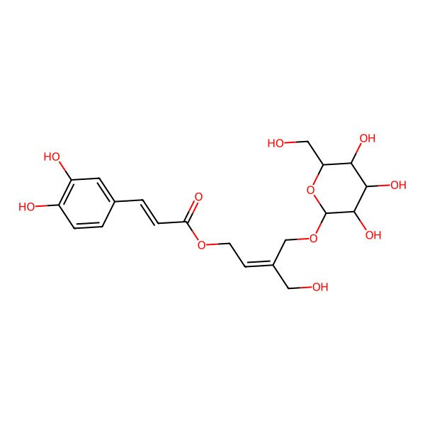 2D Structure of [3-(Hydroxymethyl)-4-[3,4,5-trihydroxy-6-(hydroxymethyl)oxan-2-yl]oxybut-2-enyl] 3-(3,4-dihydroxyphenyl)prop-2-enoate