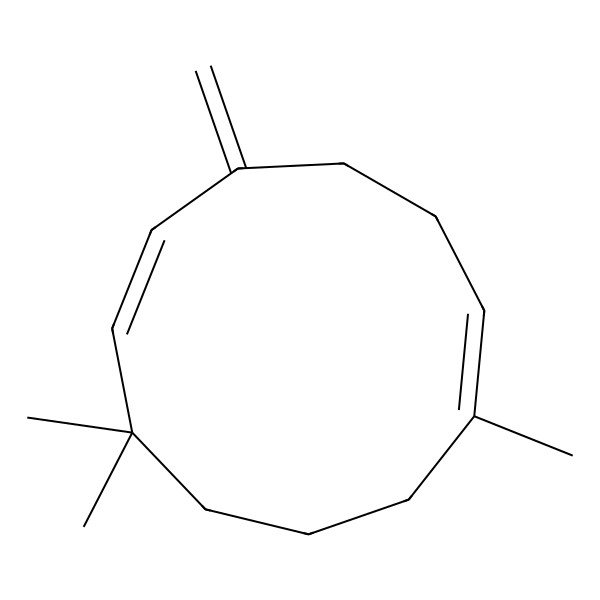 2D Structure of (1E,6E)-gamma-humulene