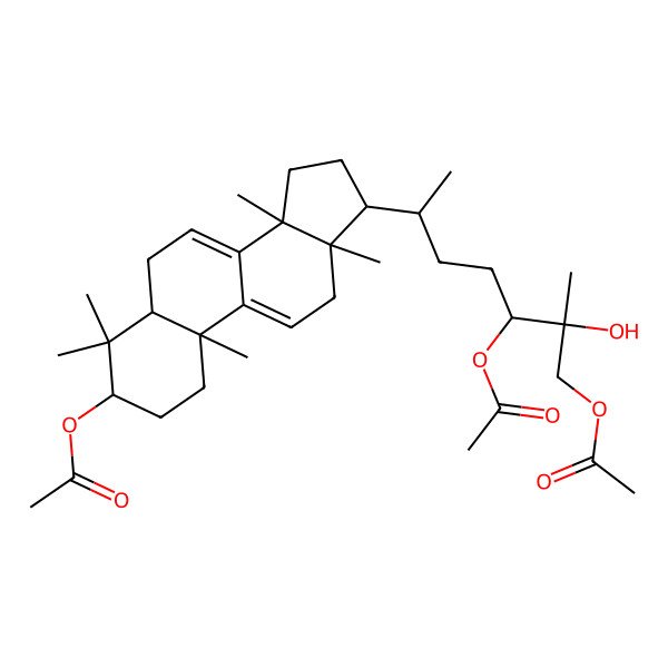 2D Structure of [(2S,3S,6R)-3-acetyloxy-6-[(3S,5R,10S,13R,14R,17R)-3-acetyloxy-4,4,10,13,14-pentamethyl-2,3,5,6,12,15,16,17-octahydro-1H-cyclopenta[a]phenanthren-17-yl]-2-hydroxy-2-methylheptyl] acetate