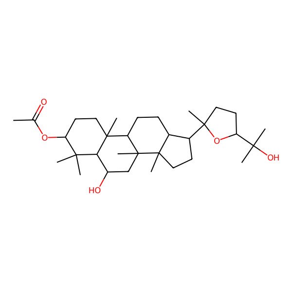 2D Structure of [6-hydroxy-17-[5-(2-hydroxypropan-2-yl)-2-methyloxolan-2-yl]-4,4,8,10,14-pentamethyl-2,3,5,6,7,9,11,12,13,15,16,17-dodecahydro-1H-cyclopenta[a]phenanthren-3-yl] acetate