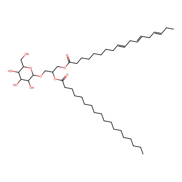 2D Structure of [1-Octadeca-9,12,15-trienoyloxy-3-[3,4,5-trihydroxy-6-(hydroxymethyl)oxan-2-yl]oxypropan-2-yl] octadecanoate