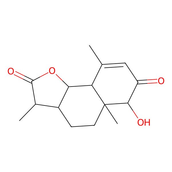 2D Structure of (3S,3aS,5aR,6R,9aS,9bS)-6-hydroxy-3,5a,9-trimethyl-3a,4,5,6,9a,9b-hexahydro-3H-benzo[g][1]benzofuran-2,7-dione