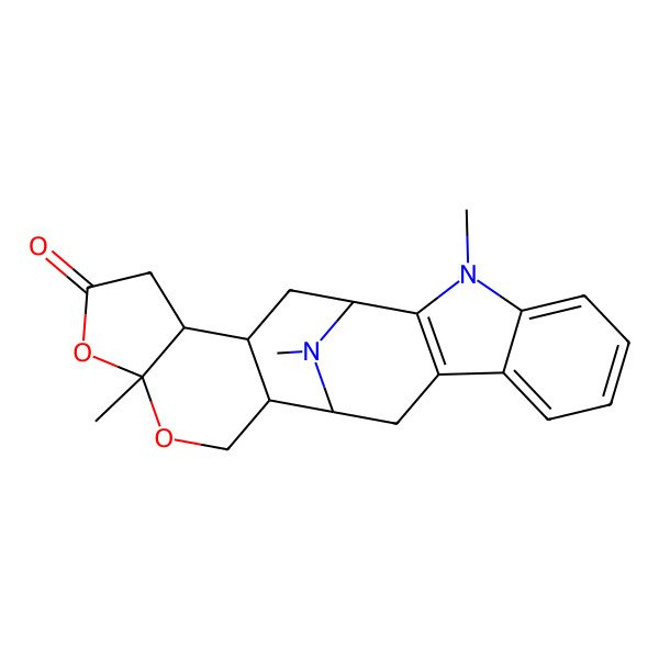 2D Structure of (1S,12S,13R,16S,20S,21R)-3,16,23-trimethyl-15,17-dioxa-3,23-diazahexacyclo[10.10.1.02,10.04,9.013,21.016,20]tricosa-2(10),4,6,8-tetraen-18-one