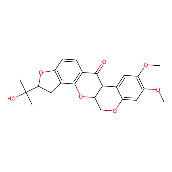 2D Structure of (1R,6S,13R)-6-(2-hydroxypropan-2-yl)-16,17-dimethoxy-2,7,20-trioxapentacyclo[11.8.0.03,11.04,8.014,19]henicosa-3(11),4(8),9,14,16,18-hexaen-12-one