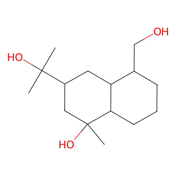 2D Structure of (1S,3S,4aS,5S,8aS)-5-(hydroxymethyl)-3-(2-hydroxypropan-2-yl)-1-methyl-3,4,4a,5,6,7,8,8a-octahydro-2H-naphthalen-1-ol 2D Structure of (1S,3S,4aS,5S,8aS)-5-(hydroxymethyl)-3-(2-hydroxypropan-2-yl)-1-methyl-3,4,4a,5,6,7,8,8a-octahydro-2H-naphthalen-1-ol