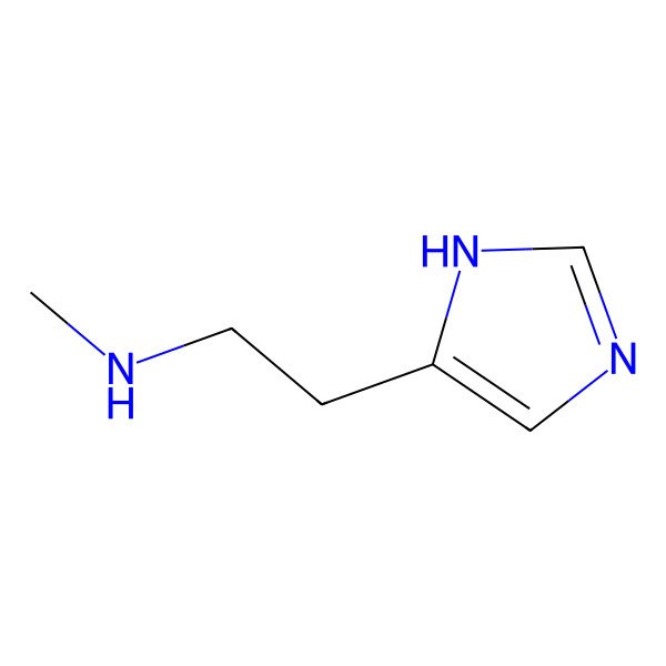 2D Structure of 1H-Imidazole-4-ethanamine, N-methyl-