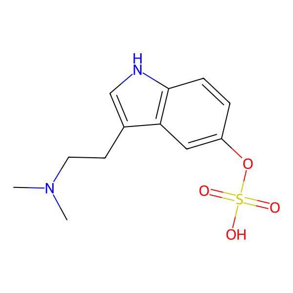 2D Structure of 1H-Indol-5-ol, 3-[2-(dimethylamino)ethyl]-, 5-(hydrogen sulfate)