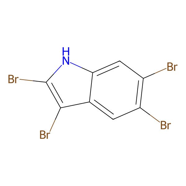 2D Structure of 1H-Indole, 2,3,5,6-tetrabromo-