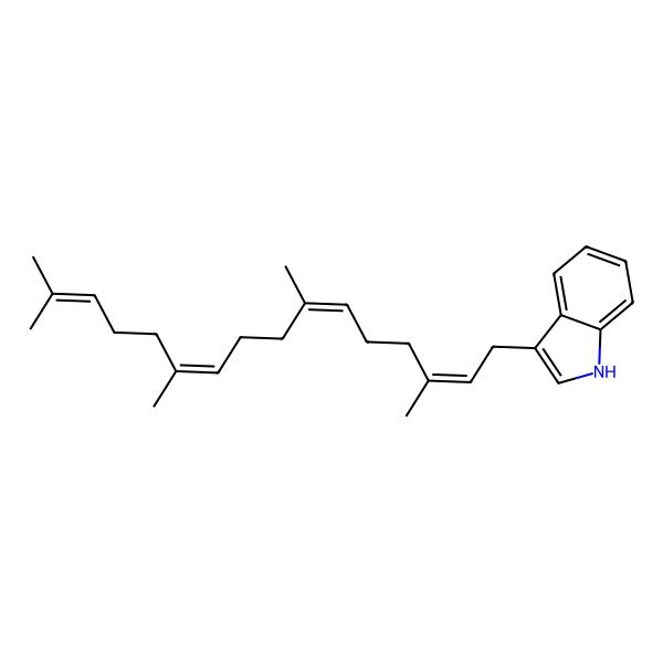 2D Structure of 1H-Indole, 3-(3,7,11,15-tetramethylhexadeca-2,6,10,14-tetraenyl)-