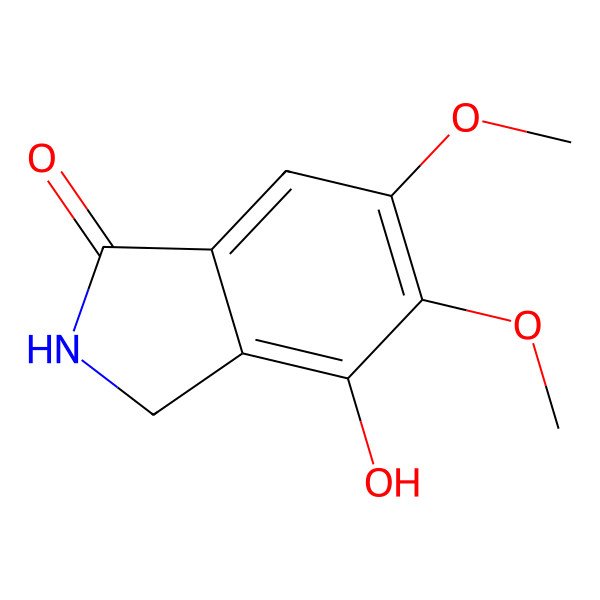 2D Structure of 1h-Isoindol-1-one,2,3-dihydro-4-hydroxy-5,6-dimethoxy-