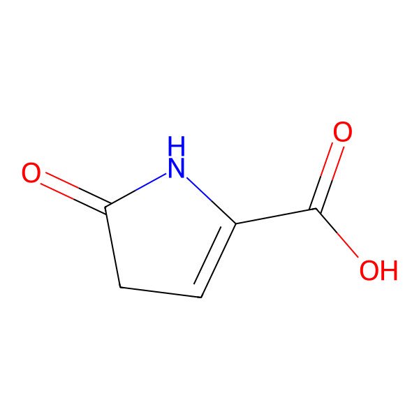 2D Structure of 1H-Pyrrole-2-carboxylic acid, 4,5-dihydro-5-oxo-