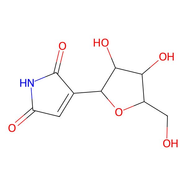 2D Structure of 3-[3,4-Dihydroxy-5-(hydroxymethyl)oxolan-2-yl]pyrrole-2,5-dione