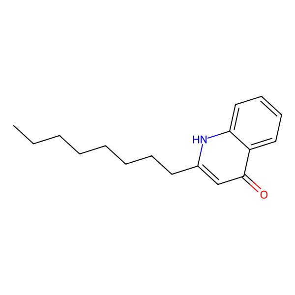 2D Structure of 1H-Quinolin-4-one, 2-octyl-
