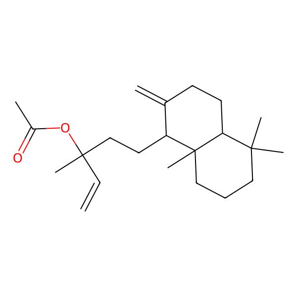 2D Structure of [(1R)-1-[2-[(1S,4aS,8aS)-5,5,8a-trimethyl-2-methylene-decalin-1-yl]ethyl]-1-methyl-allyl] acetate