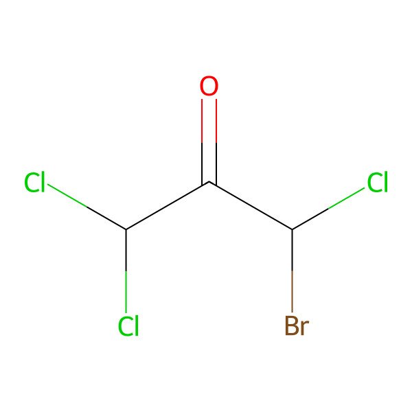 2D Structure of (1R)-1-bromo-1,3,3-trichloropropan-2-one