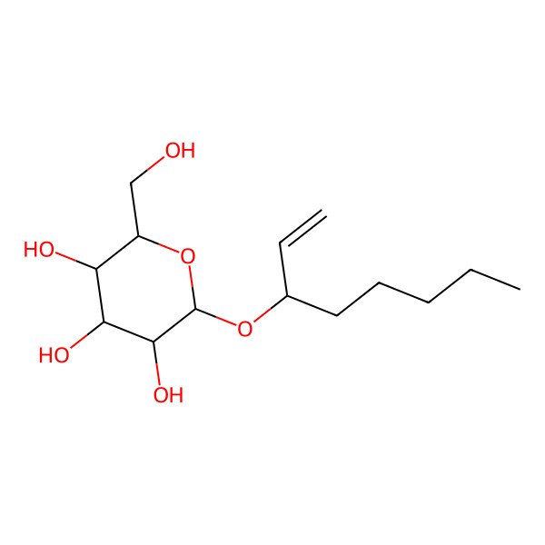 2D Structure of (1R)-1-Ethenylhexyl beta-D-glucopyranoside