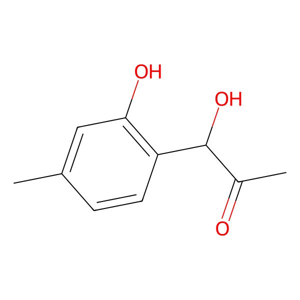 2D Structure of (1R)-1-hydroxy-1-(2-hydroxy-4-methylphenyl)propan-2-one