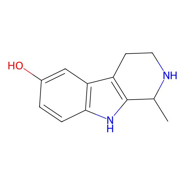 2D Structure of (1R)-1-methyl-2,3,4,9-tetrahydro-1H-pyrido[3,4-b]indol-6-ol