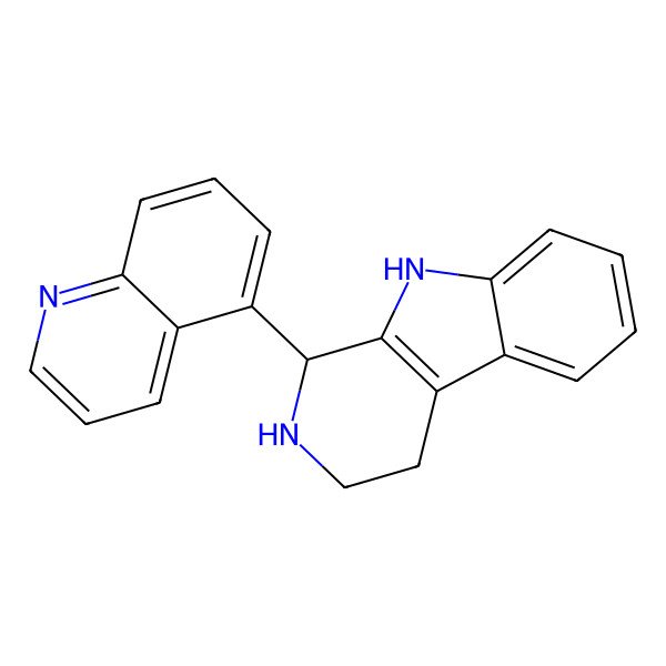 2D Structure of (1R)-1-quinolin-5-yl-2,3,4,9-tetrahydro-1H-pyrido[3,4-b]indole