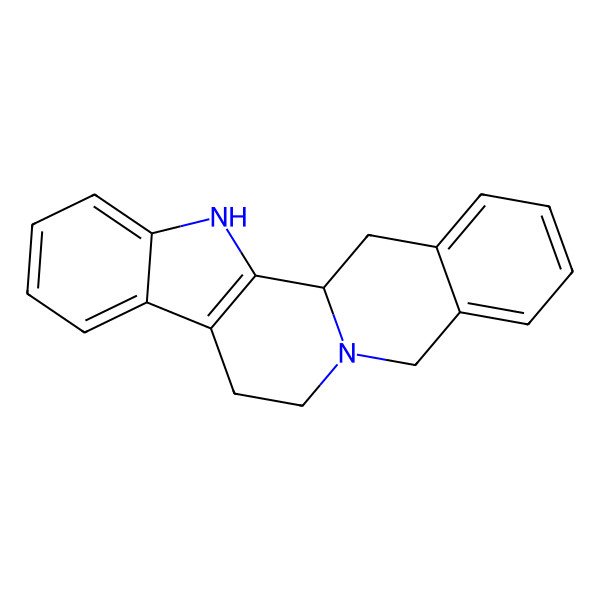 2D Structure of (1R)-1,3,11,12,14,21-hexahydroyohimban