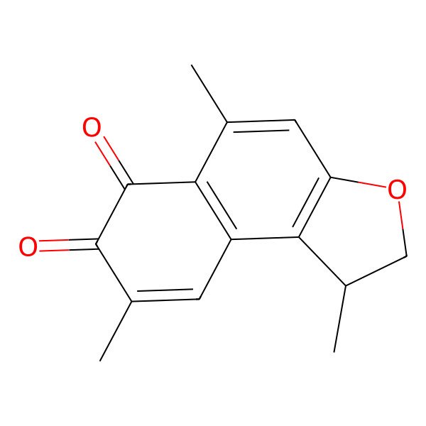 2D Structure of (1R)-1,5,8-trimethyl-1,2-dihydrobenzo[e][1]benzofuran-6,7-dione